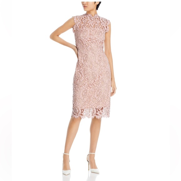 Eliza J Dresses & Skirts - Eliza J Pink Lace Midi Dress